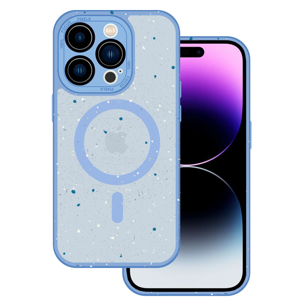 Husa Tel Protect Magnetic Splash Frosted pentru iPhone 15 Pro Max Albastru deschis