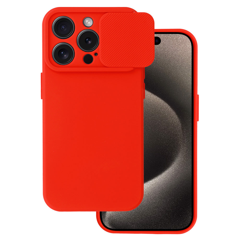 Husa Camshield Soft pentru iPhone 15 Pro Rosu