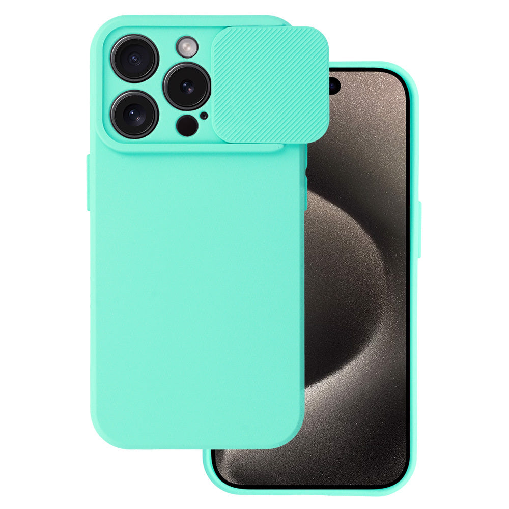 Husa Camshield Soft pentru iPhone 15 Pro Max Mint