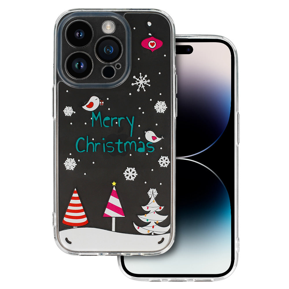 Husa TEL Protect Christmas pentru iPhone 13 Pro Design 4 Transparent