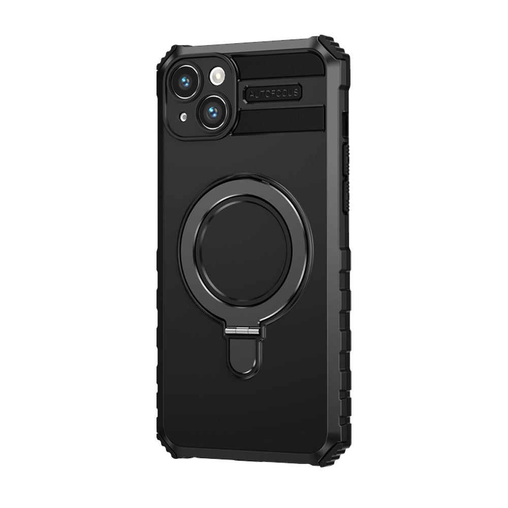 Husa Tel Protect Armor Magsafe Metal Ring pentru iPhone 15 Plus Negru
