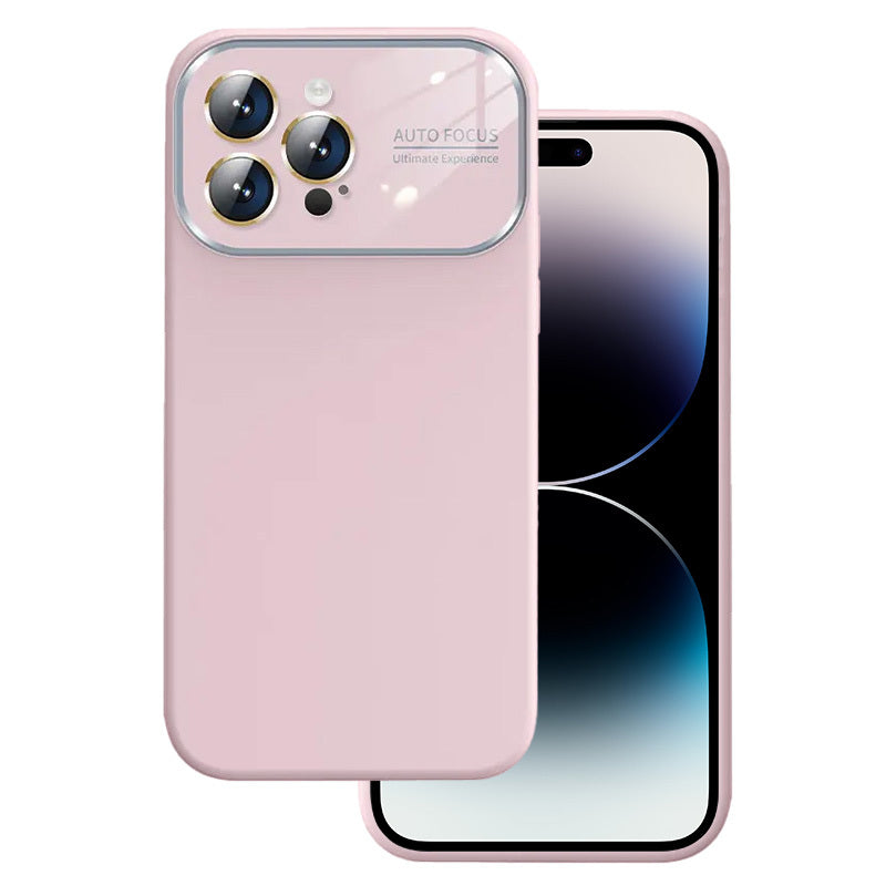 Husa Soft Silicone lentila pentru iPhone 14 Pro Roz deschis