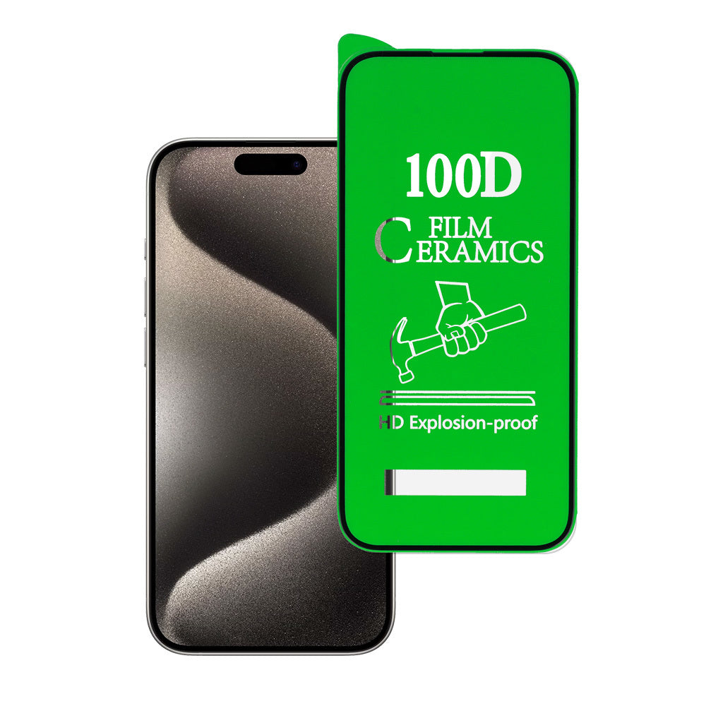 Folie sticla Hard Ceramic pentru iPhone 15 PRO Negru