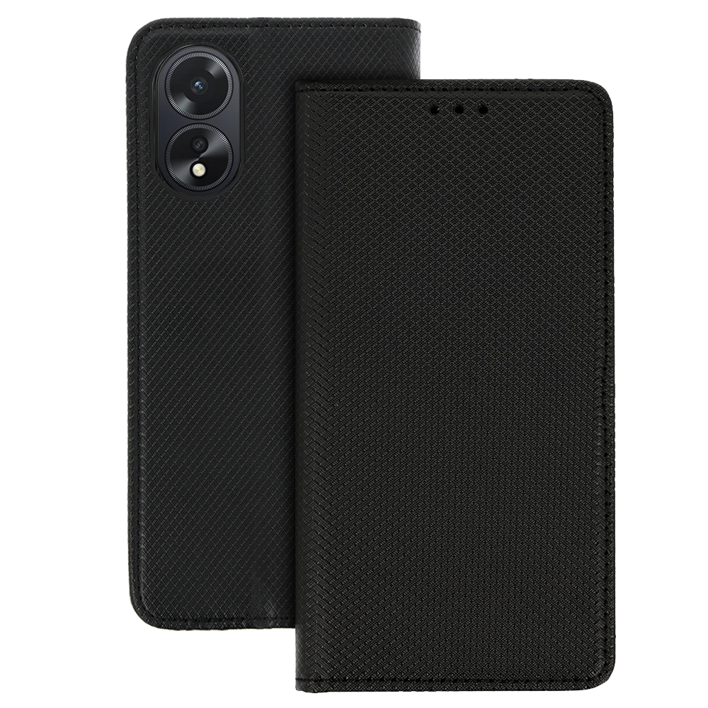 Husa Smart Book Magnet pentru Oppo A38 Negru