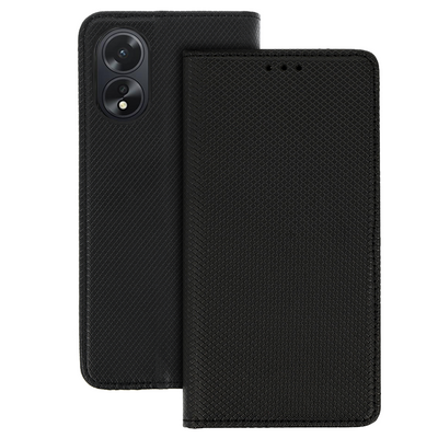 Husa Smart Book Magnet pentru Oppo A38 Negru