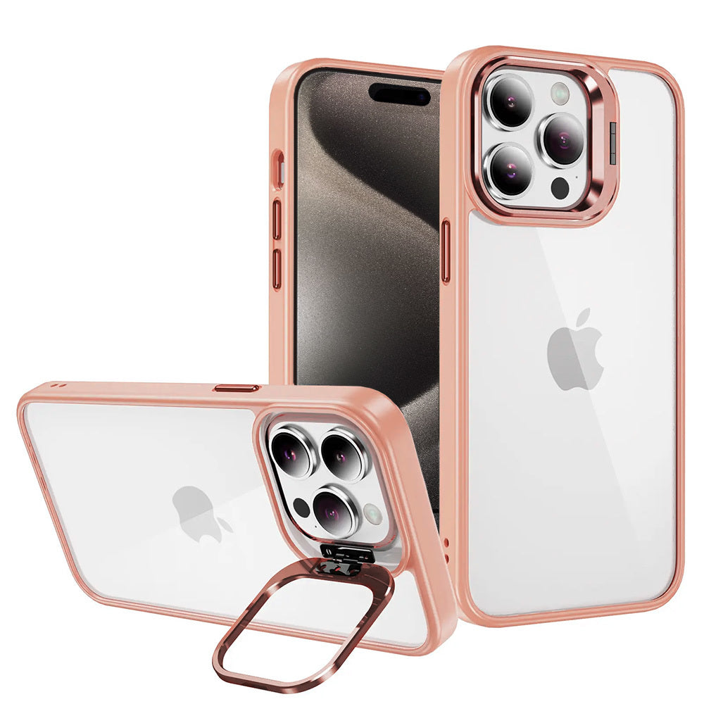 Husa Tel Protect Kickstand + Camera sticla (lentila) pentru iPhone 11 Pro Roz deschis