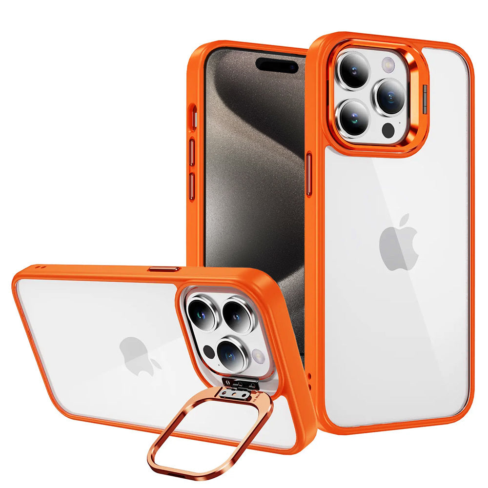 Husa Tel Protect Kickstand + Camera sticla (lentila) pentru iPhone 11 Pro Portocaliu