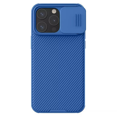 Husa Nillkin Camshield Pro PC+TPU pentru iPhone 15 Pro Max Albastru