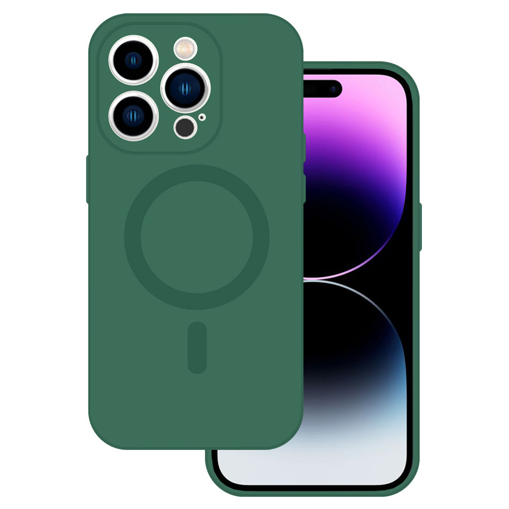 Husa TEL Protect Magsilicone pentru iPhone 14 Verde