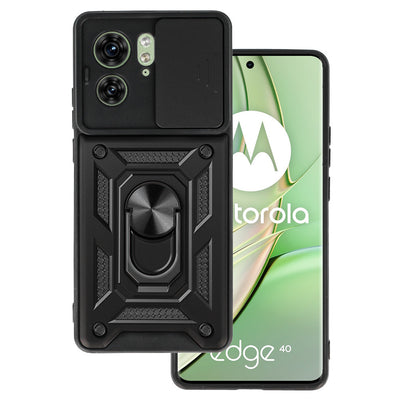 Husa Slide Camera Armor pentru Motorola Edge 40 5G Negru