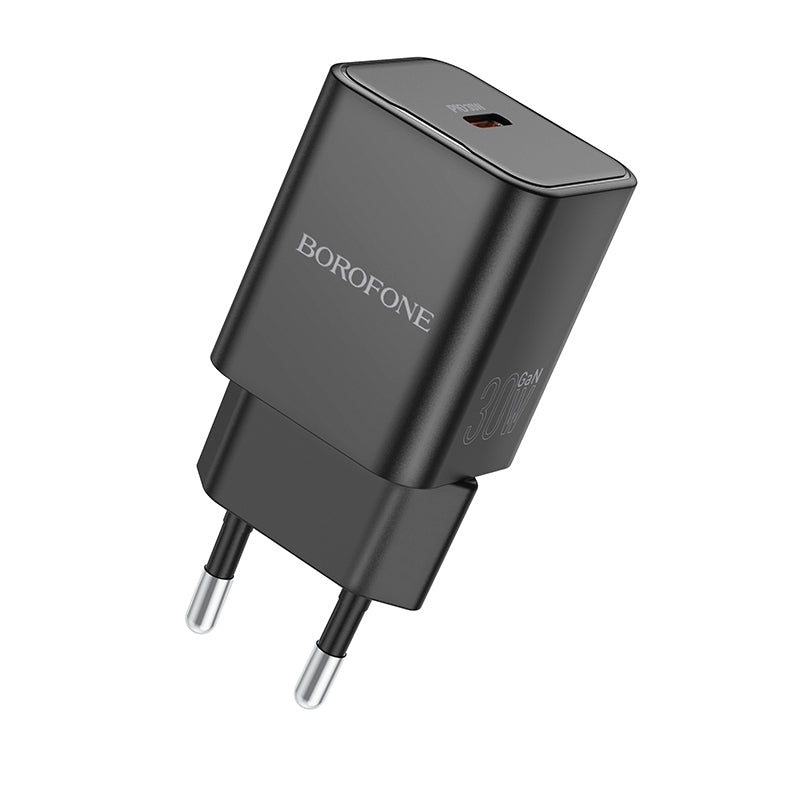 Incarcator priza Borofone Bn13 Safety Gan - Type C - PD 30W Negru