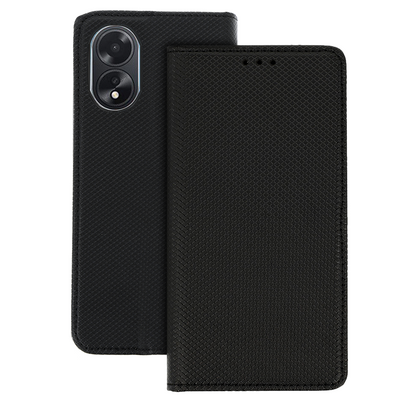 Husa Smart Book Magnet pentru Oppo A18 Negru