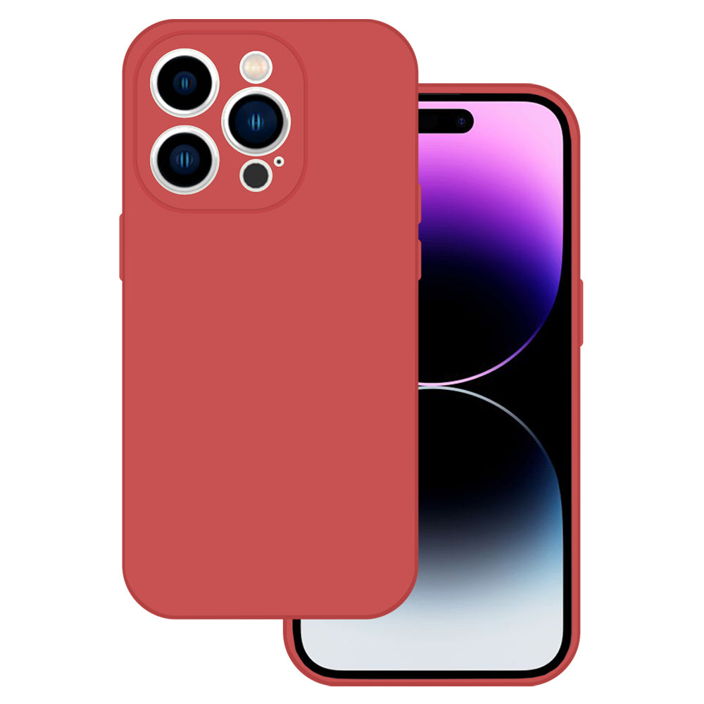 Husa Tel Protect Silicone Premium pentru iPhone 14 Pro Coral