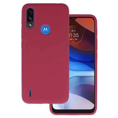Husa Silicone Lite pentru Motorola Moto E7 Power/E7i Power Burgundy