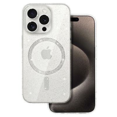Husa Glitter Magsafe pentru iPhone 14 Pro Transparent