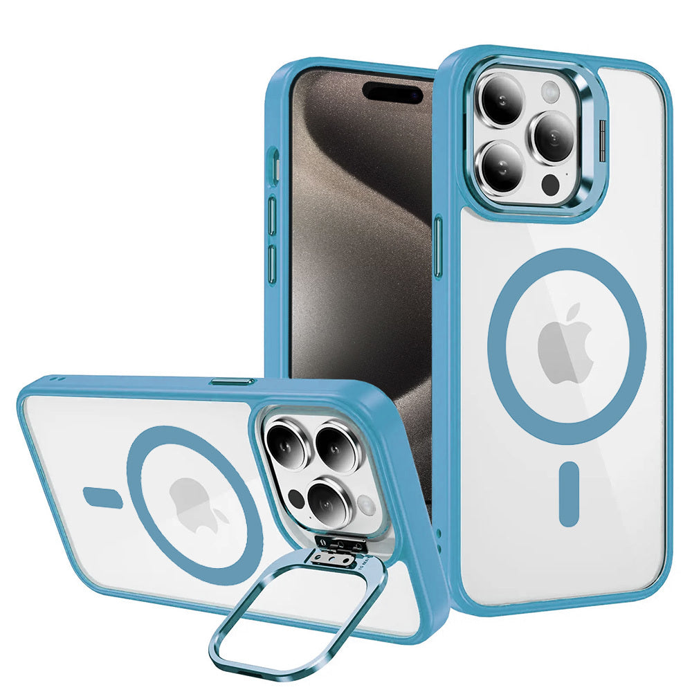 Husa Tel Protect Kickstand Magsafe pentru iPhone 13 Pro Albastru