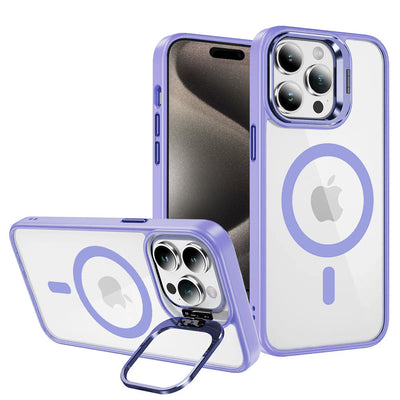 Husa Tel Protect Kickstand Magsafe pentru iPhone 13 Pro Max Mov deschis