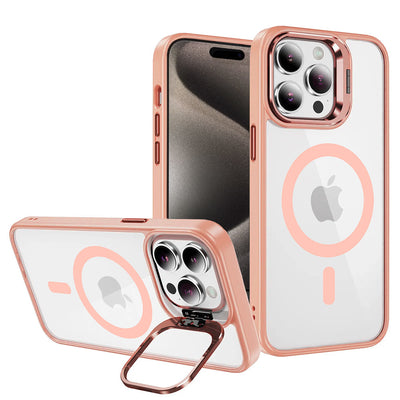 Husa Tel Protect Kickstand Magsafe pentru iPhone 14 Pro Roz deschis
