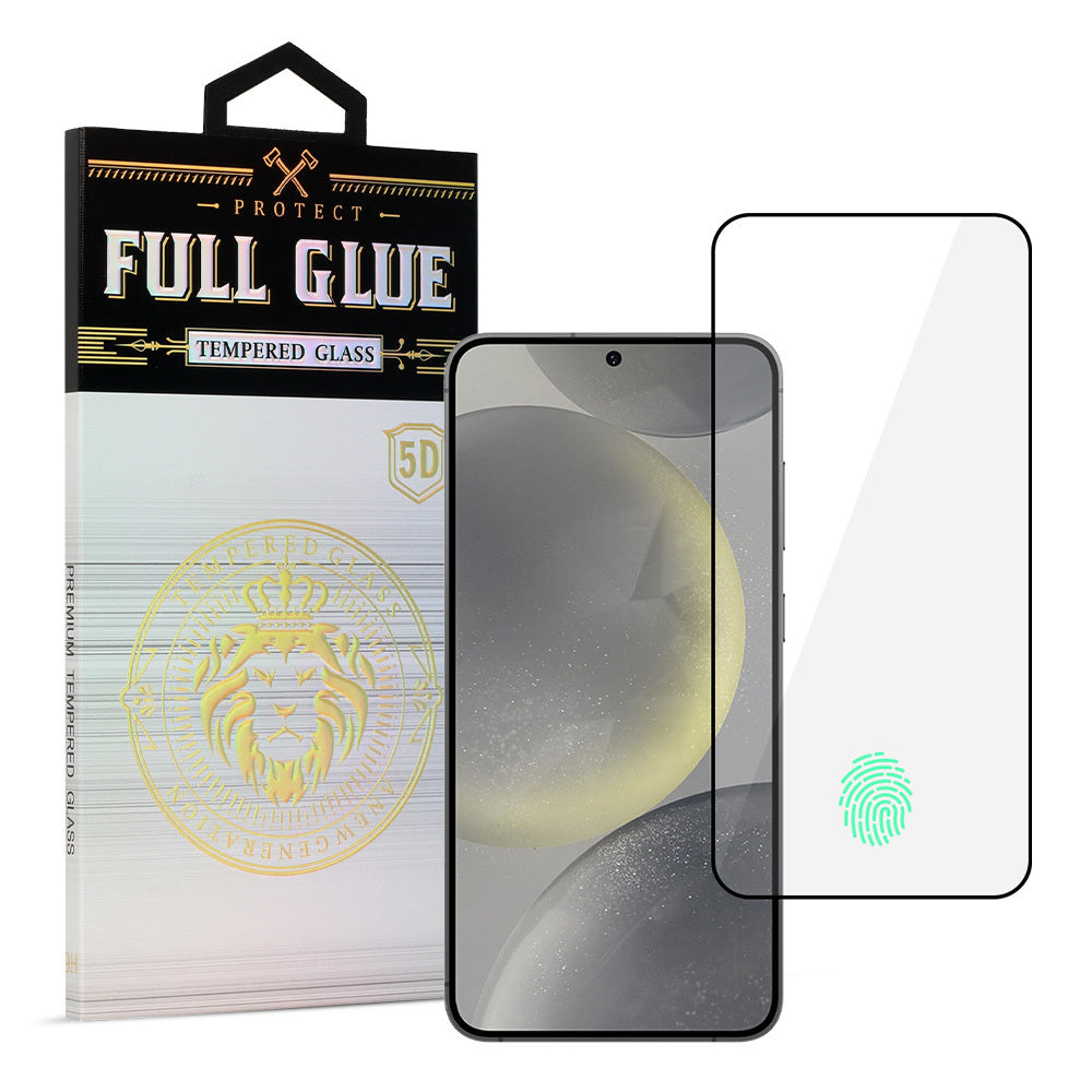 Folie sticla Hard Full Glue 5D pentru Samsung Galaxy S24 Negru (cu Fingerprint Unlock)