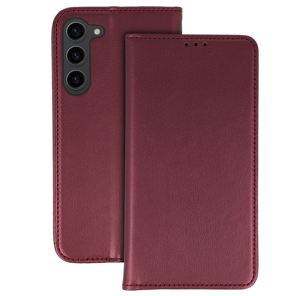 Husa Smart Magneto pentru Samsung Galaxy S23 Plus Burgundy
