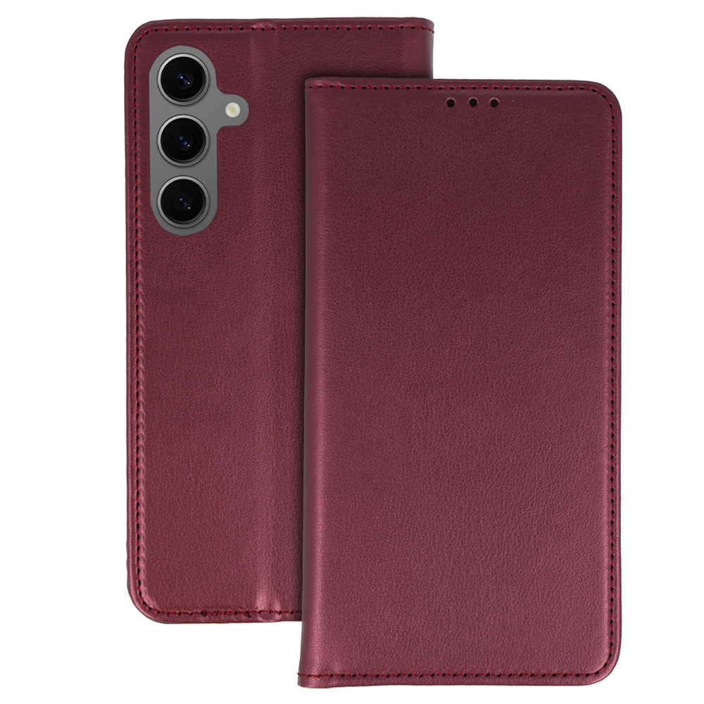 Husa Smart Magneto pentru Samsung Galaxy S24 Plus Burgundy