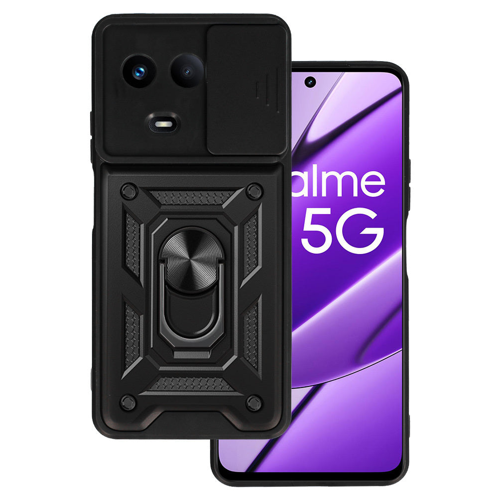 Husa Slide Camera Armor pentru Realme 11 5G Negru