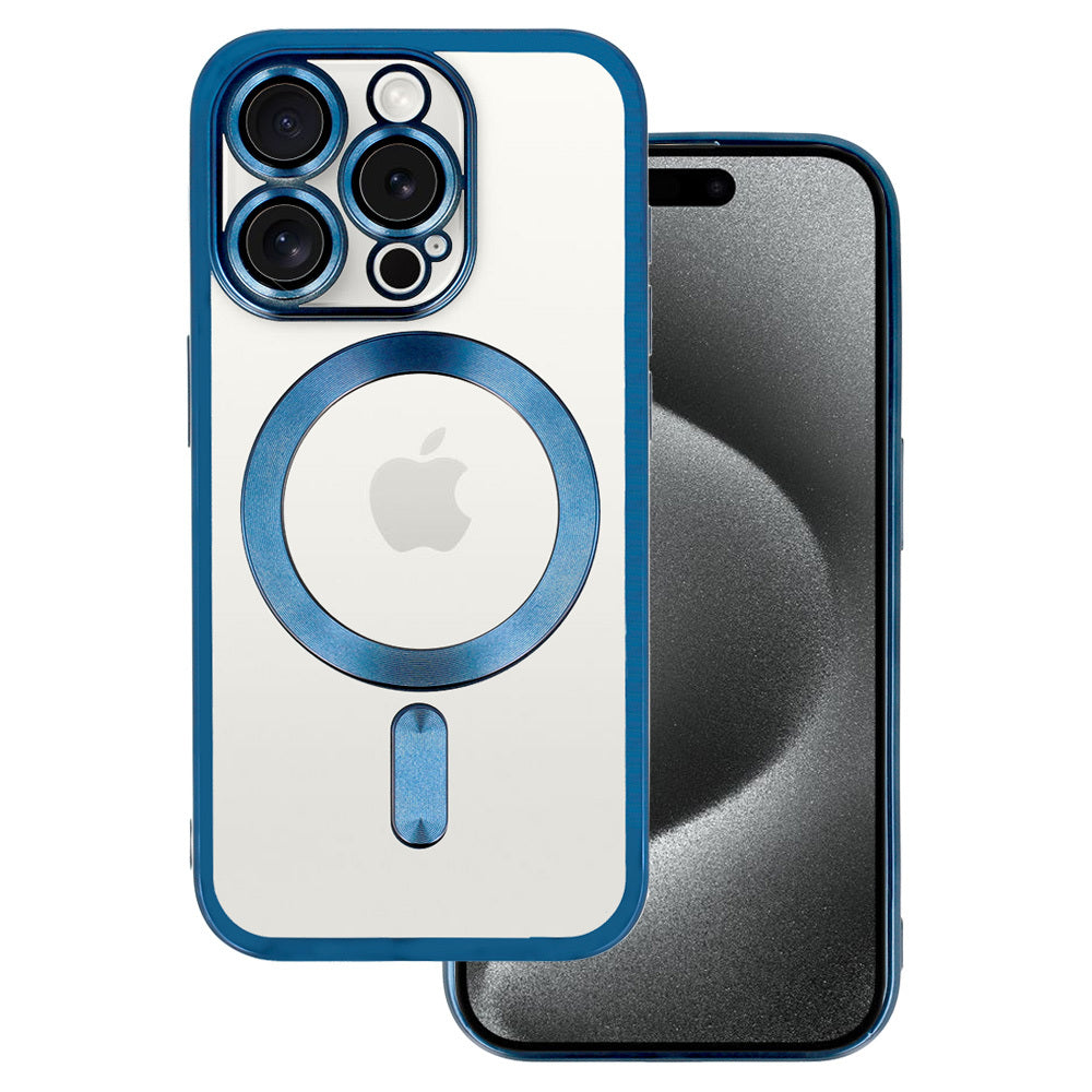 Husa Metallic Magsafe pentru iPhone 13 Pro Albastru