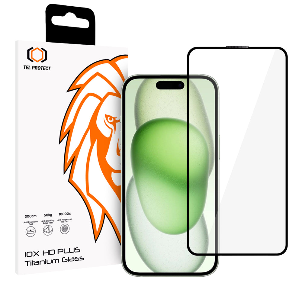 Folie sticla Tel Protect 10X HD Plus Titanium pentru iPhone 15