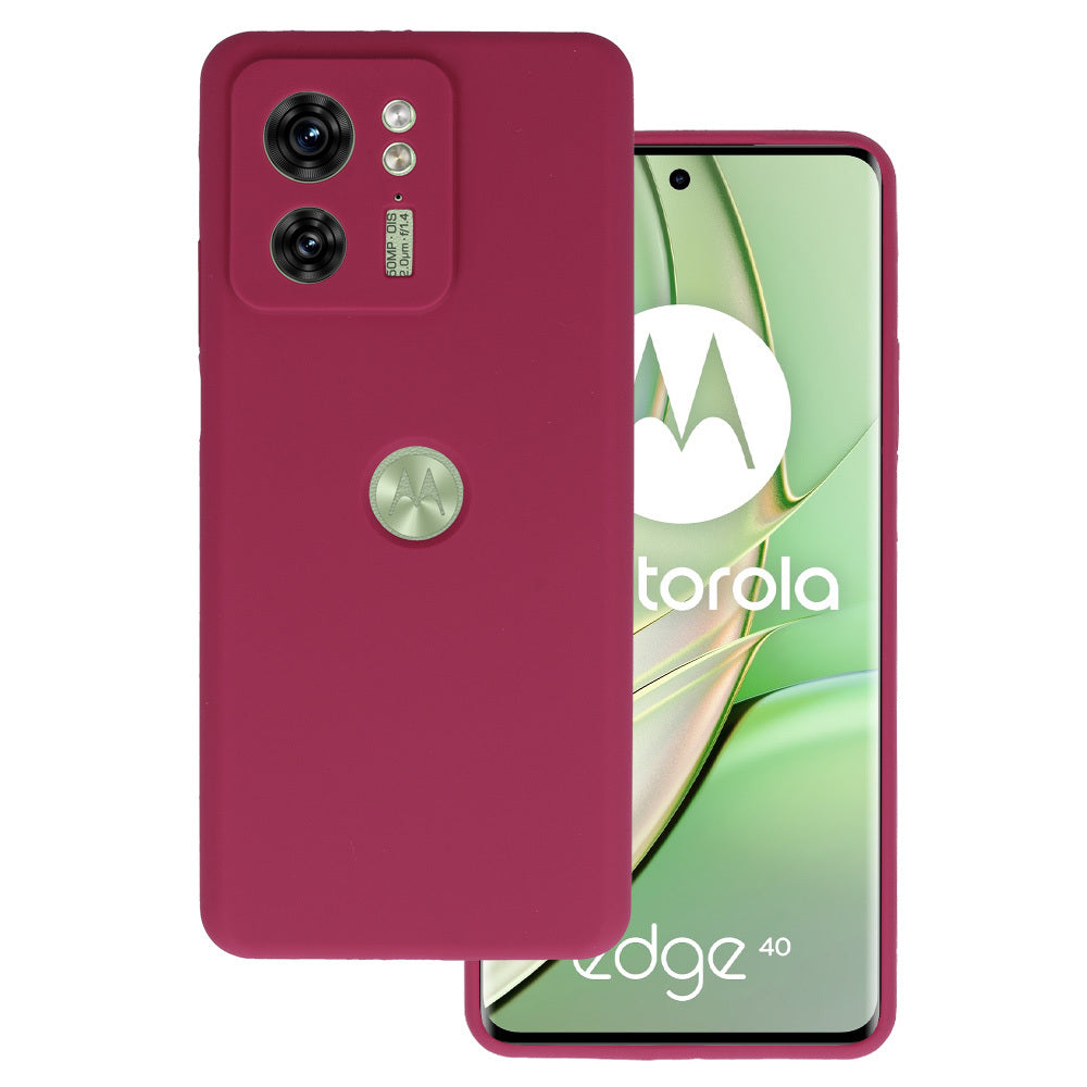 Husa Silicone Lite pentru Motorola Edge 40 5G Burgundy
