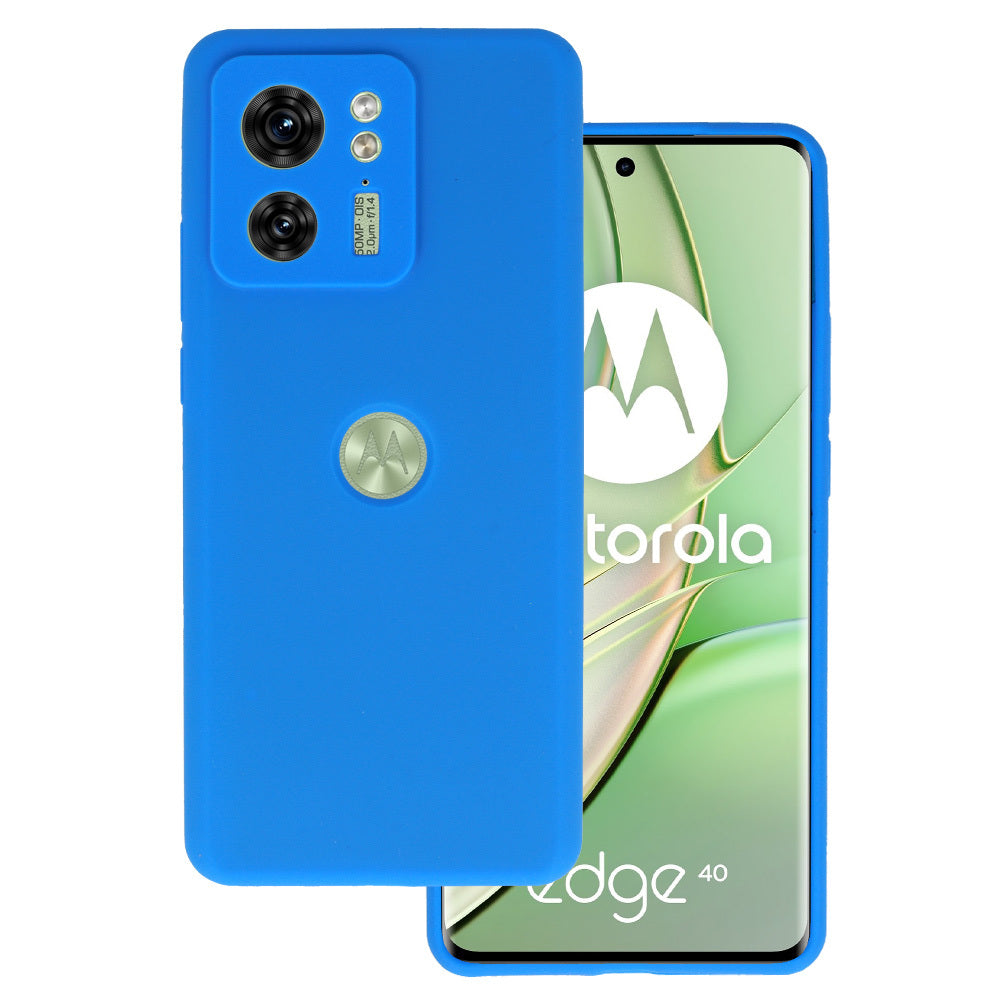 Husa Silicone Lite pentru Motorola Edge 40 5G Albastru