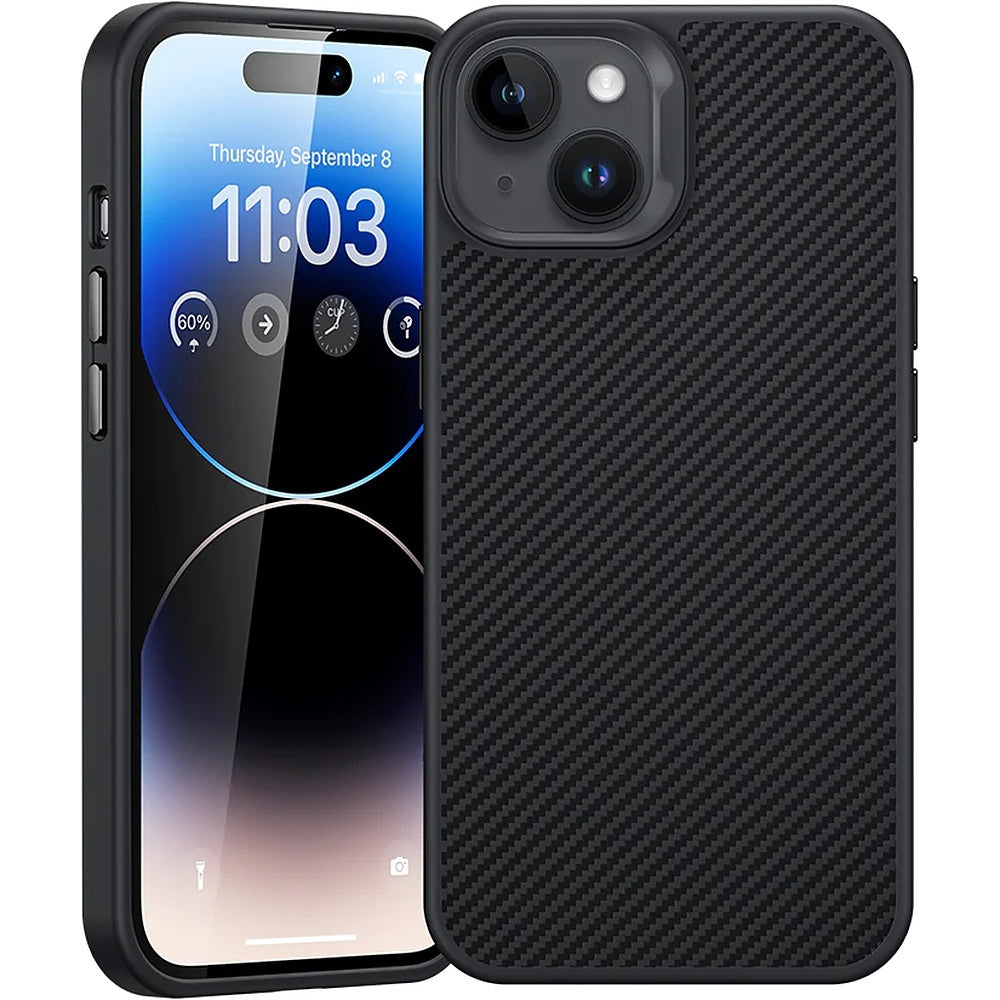 Husa Benks Magnetic Hybrid Armor Pro Kevlar Metal Frame 600D pentru iPhone 15 Plus Negru
