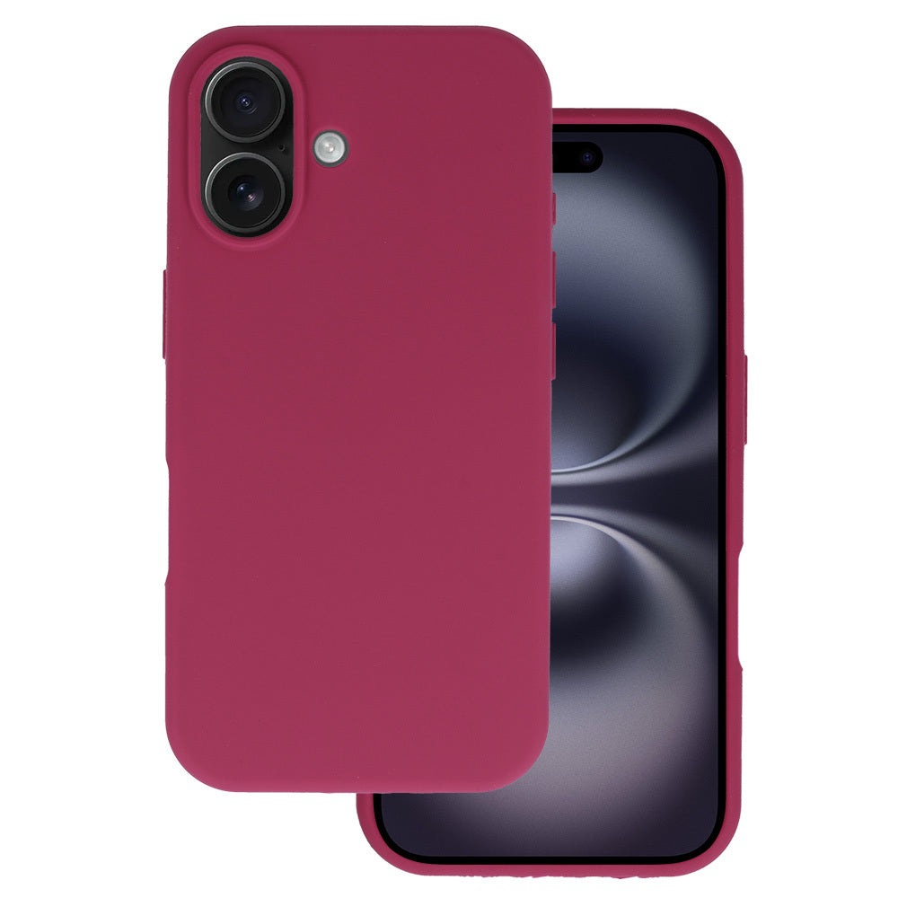 Husa Silicone Lite pentru iPhone 16 Burgundy
