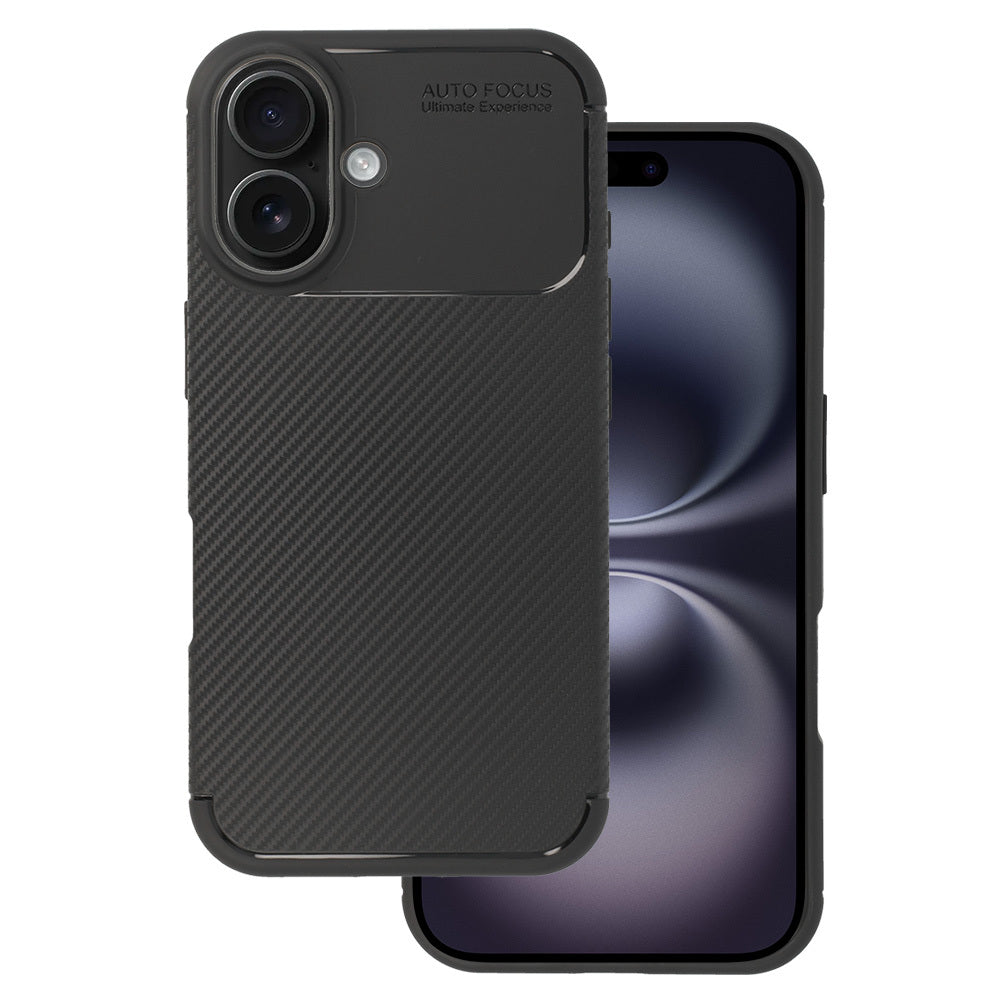Husa Tel Protect Carbon Elite pentru iPhone 16 Negru
