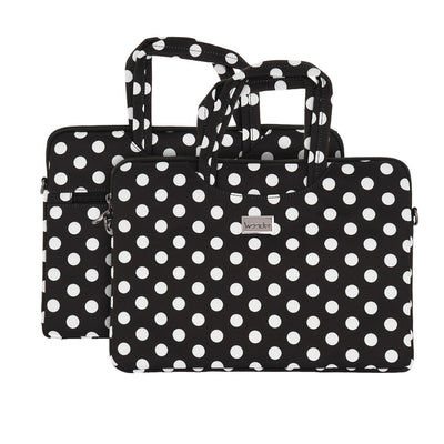 Husa Wonder Briefcase Laptop 15-16 Inches Negru Polka-dot