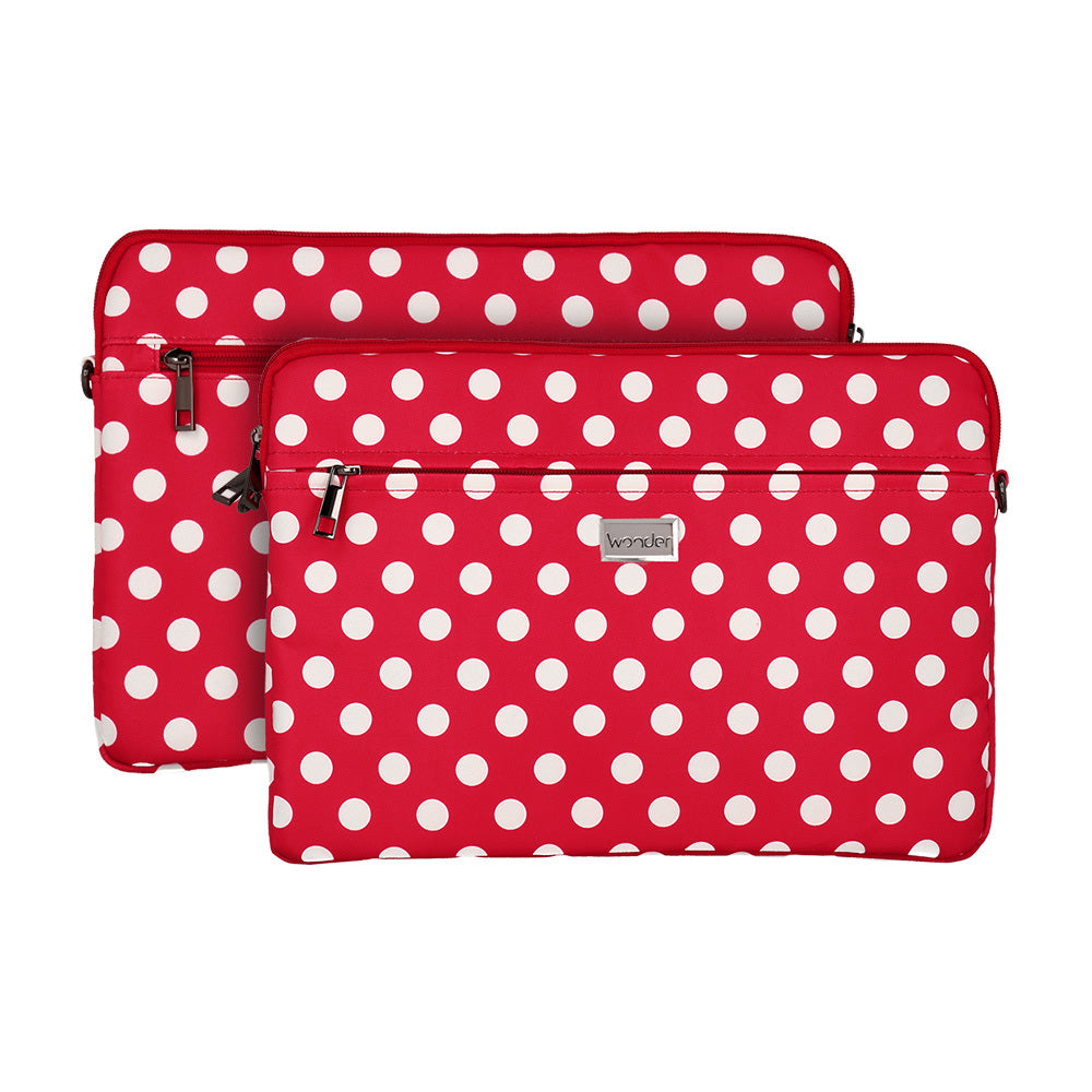 Husa laptop Wonder 17 Inches Rosu Polka-dot