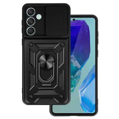 Husa Slide Camera Armor pentru Samsung Galaxy M55 5G Negru