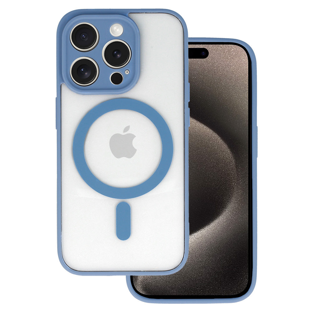 Husa Acrylic Color Magsafe pentru iPhone 16 Pro Albastru deschis