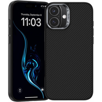 Husa Benks Magnetic Armor Pro Kevlar Metal Frame 600D pentru iPhone 16 Plus Negru