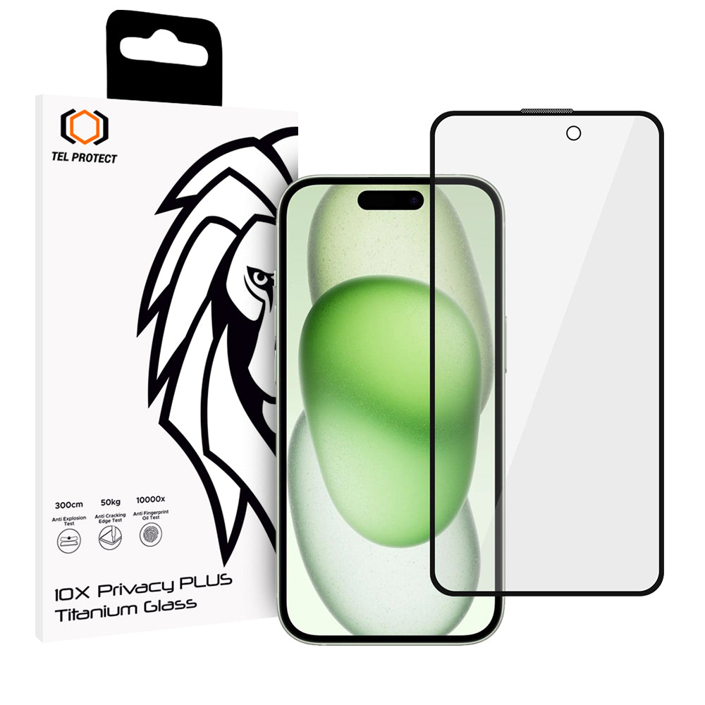 Folie sticla Tel Protect 10X Privacy Plus Titanium pentru iPhone 16