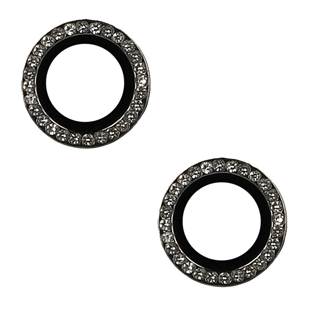 Folie sticla Hard Diamond pentru Camera (lentila) pentru iPhone 16/16 Plus Negru (lentila 2 Pieces)