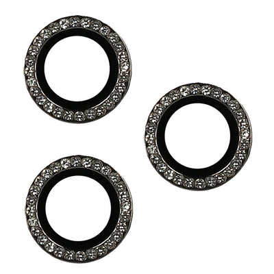 Folie sticla Hard Diamond pentru Camera (lentila) pentru iPhone 16 Pro/16 Pro Max Negru (lentila 3 Pieces)