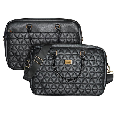 Husa Wonder Briefcase Laptop 15-16 Inches Pico Quilted Negru