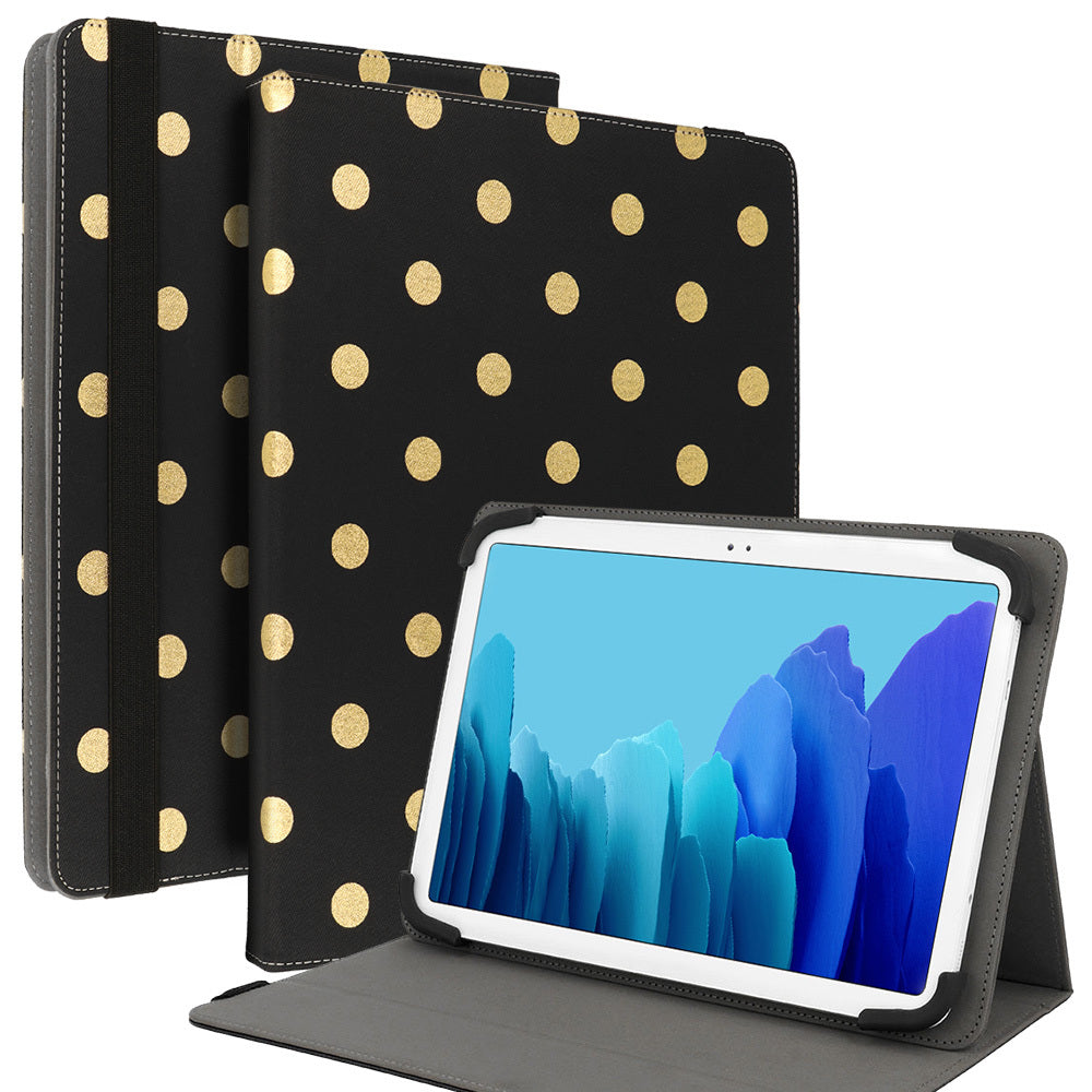 Husa Wonder Canvas tableta 13 Inches Auriu Polka-dot