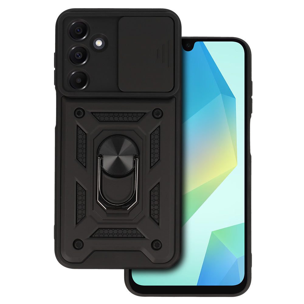 Husa Slide Camera Armor pentru Samsung Galaxy A16 4G/5G Negru