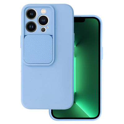 Husa Camshield Soft pentru iPhone 13 Pro Albastru deschis