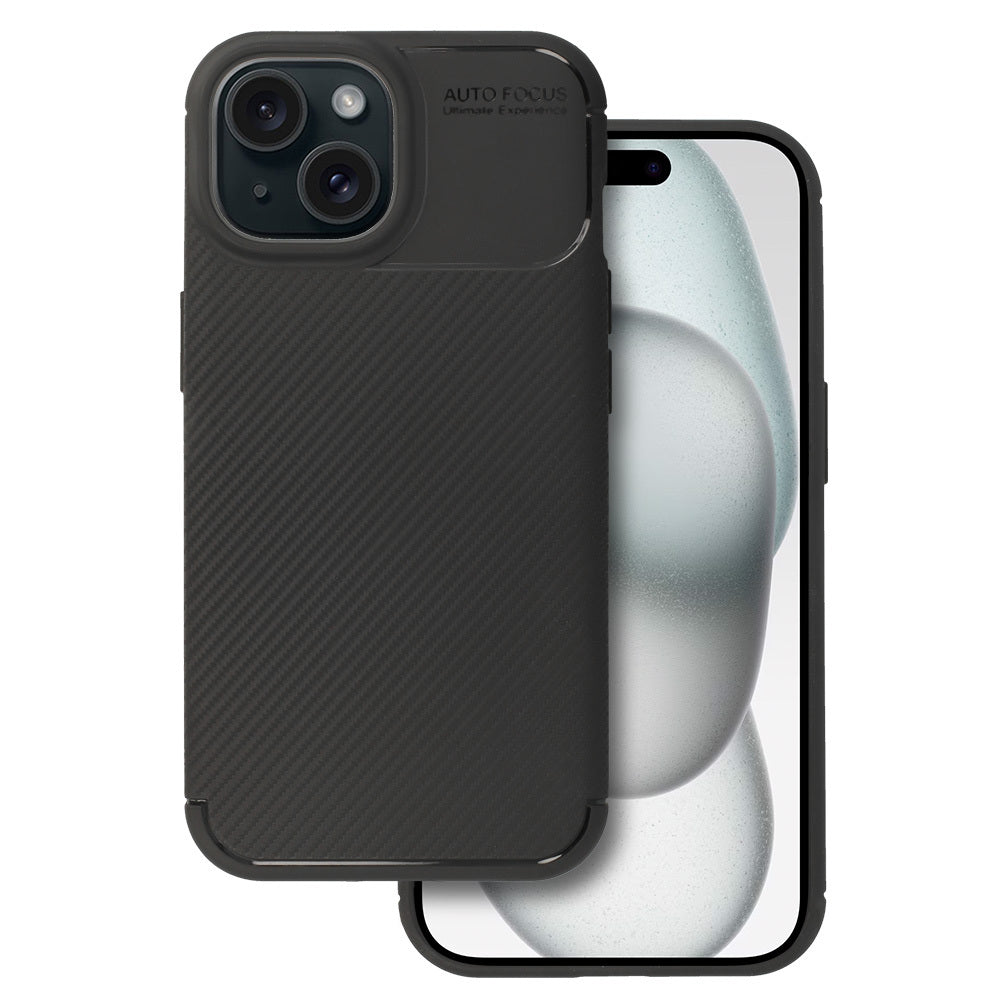 Husa Tel Protect Carbon Elite pentru iPhone 15 Negru