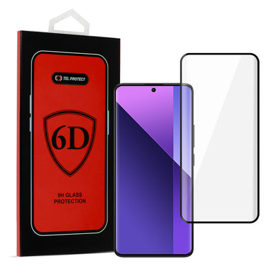 Folie Tel Protect Full Glue 6D sticla pentru Xiaomi Redmi Note 13 PRO Plus 5G Negru