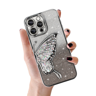 Husa Tel Protect Butterfly Water pentru iPhone 14 Argintiu