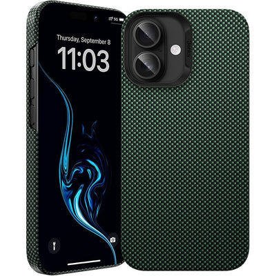 Husa Benks Magnetic Armor Tint Kevlar 1000D (0064) pentru iPhone 16 Plus Verde